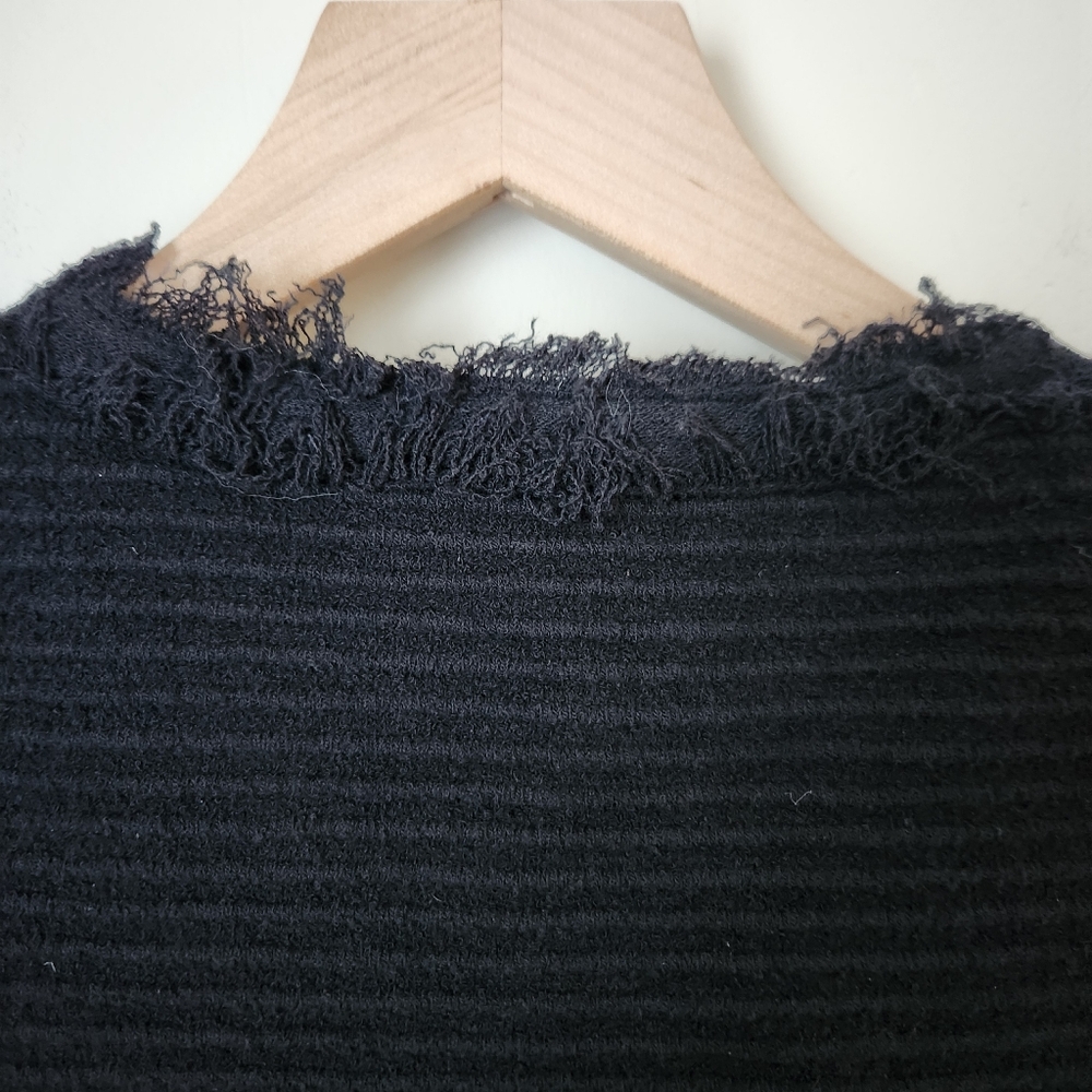 J. Crew Black Textured Fringe Trim Sleeveless Vest - Picture 8 of 11